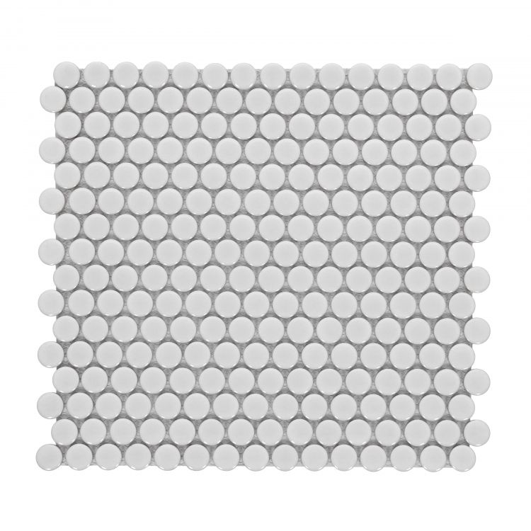Penny Round Light Grey Matte 11.5 x 12.25